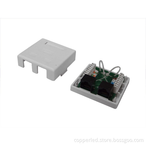 Wall Socket 2port with UTP Cat. 5e PCB Module